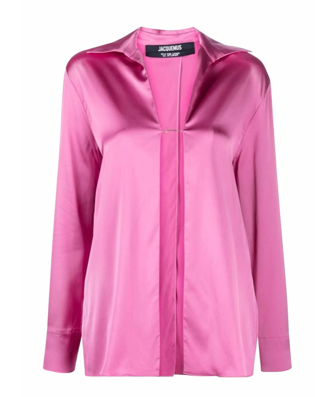 JACQUEMUS Розовая шелковая блузы, фото 1