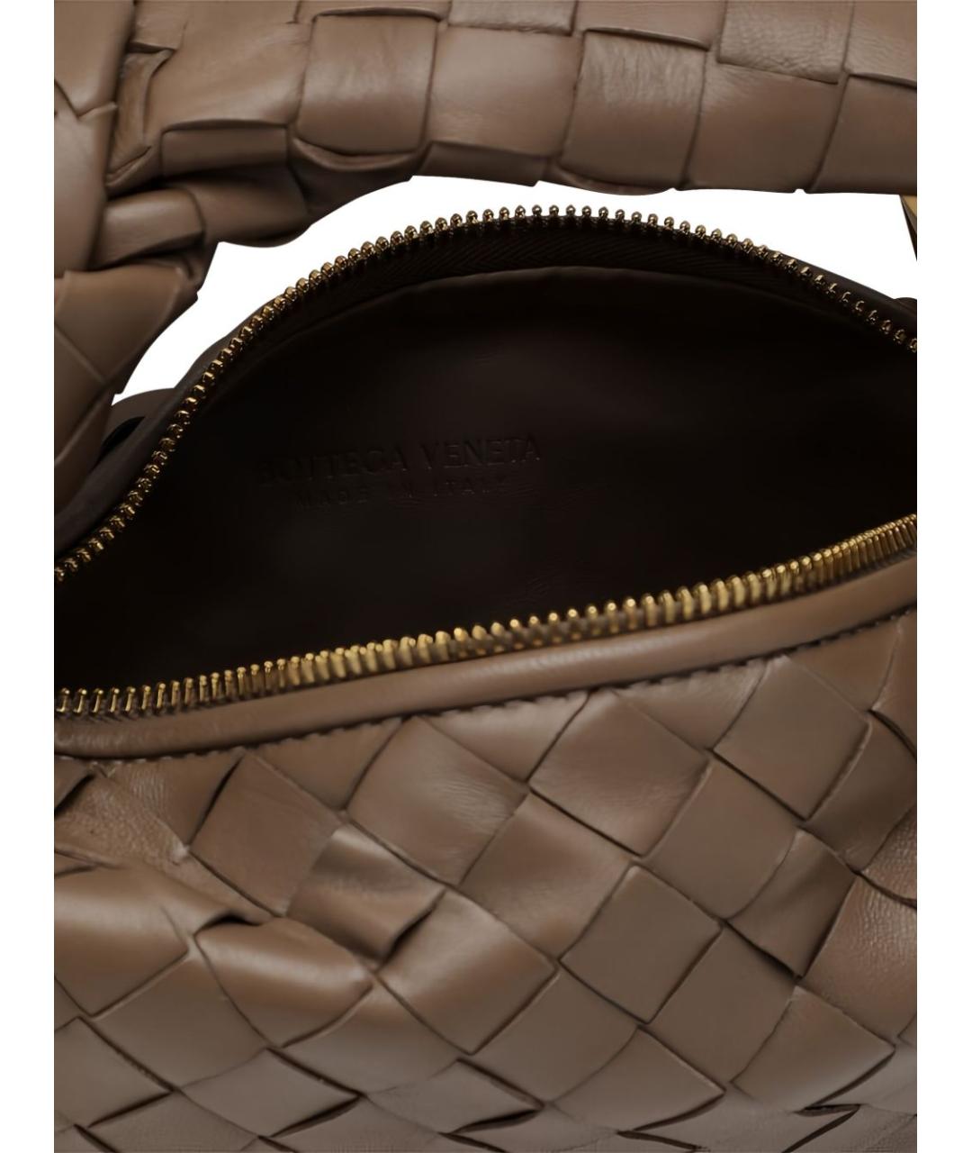 BOTTEGA VENETA Коричневая кожаная сумка с короткими ручками, фото 3