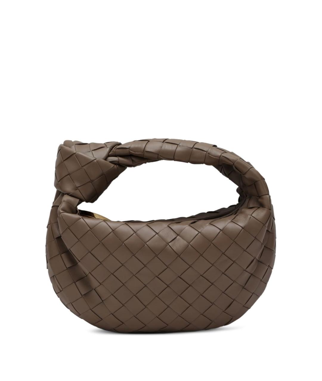 BOTTEGA VENETA Коричневая кожаная сумка с короткими ручками, фото 1