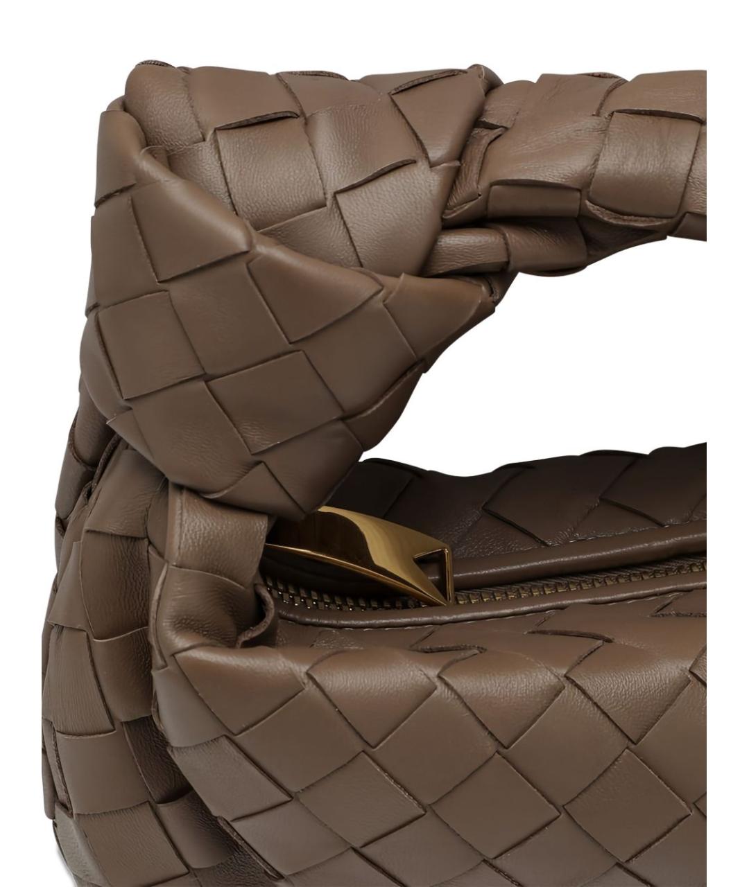 BOTTEGA VENETA Коричневая кожаная сумка с короткими ручками, фото 4