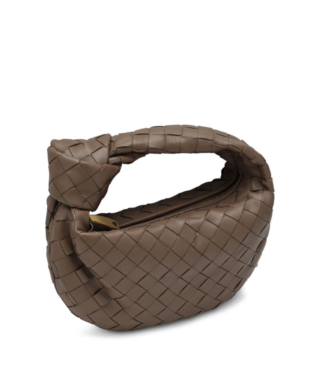 BOTTEGA VENETA Коричневая кожаная сумка с короткими ручками, фото 6