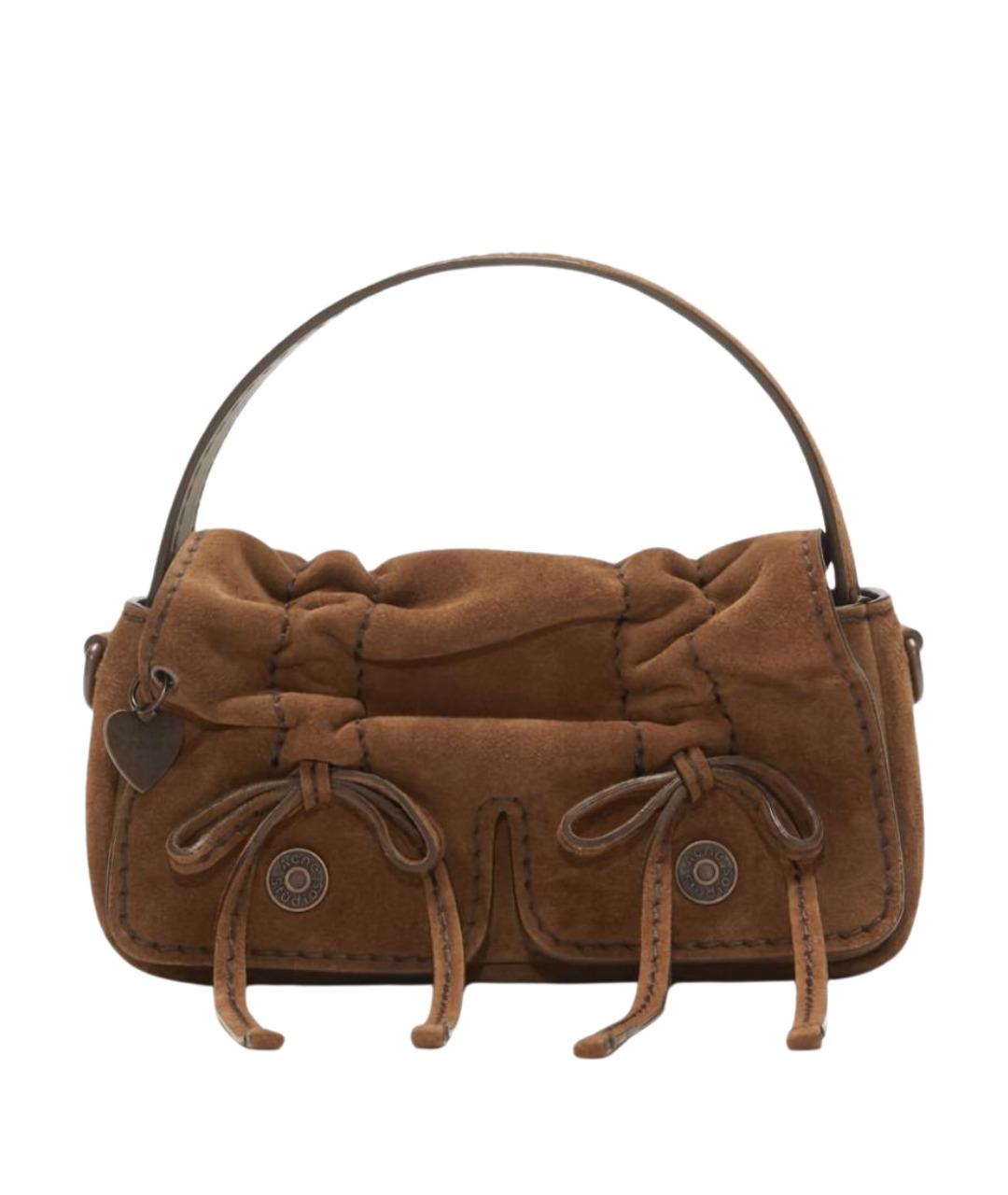ACNE STUDIOS Коричневая замшевая сумка через плечо, фото 1