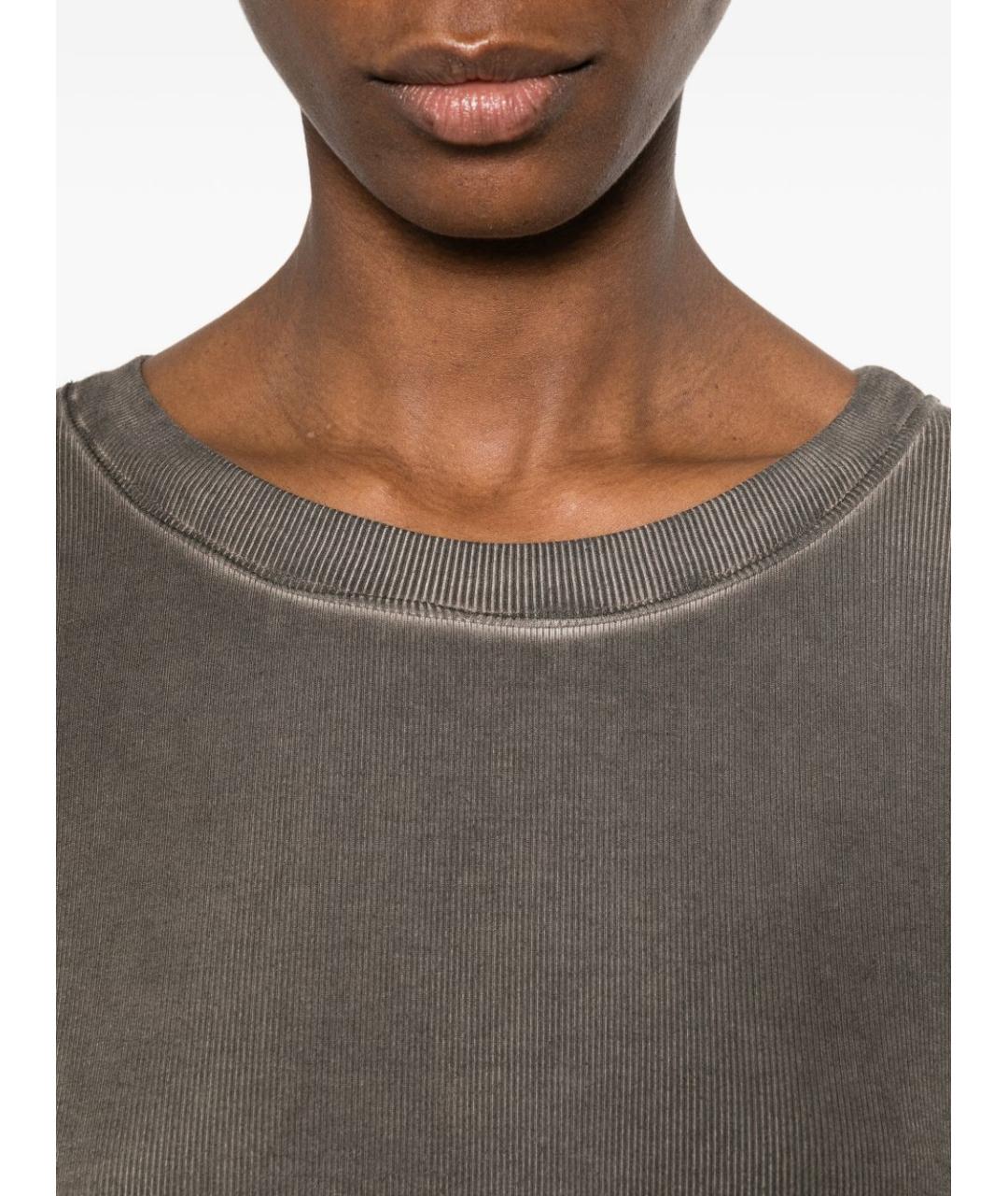 UMA WANG Серая вискозная футболка, фото 3