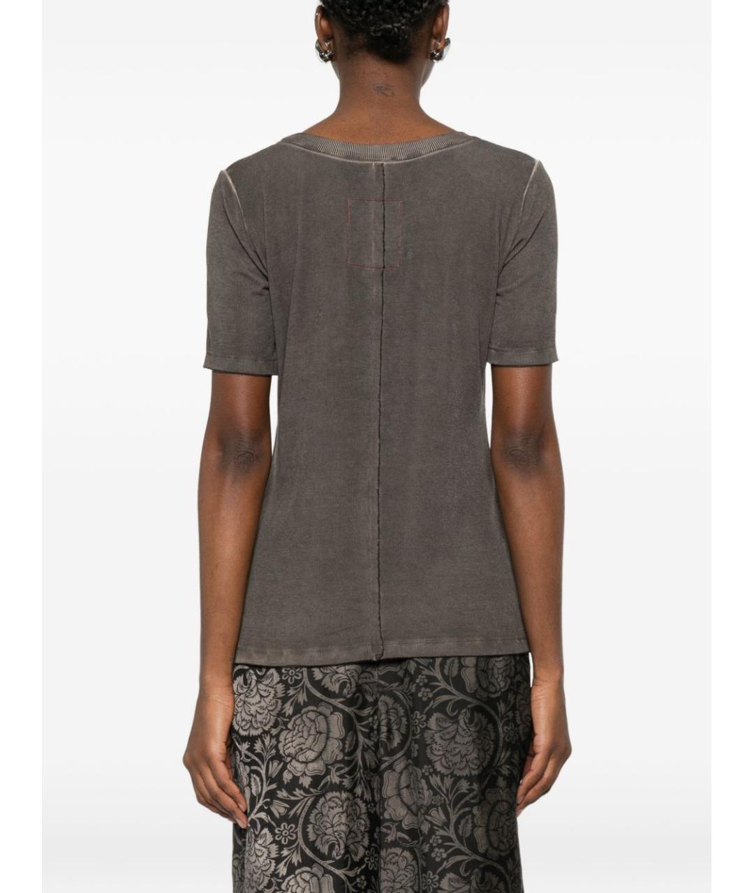UMA WANG Серая вискозная футболка, фото 4
