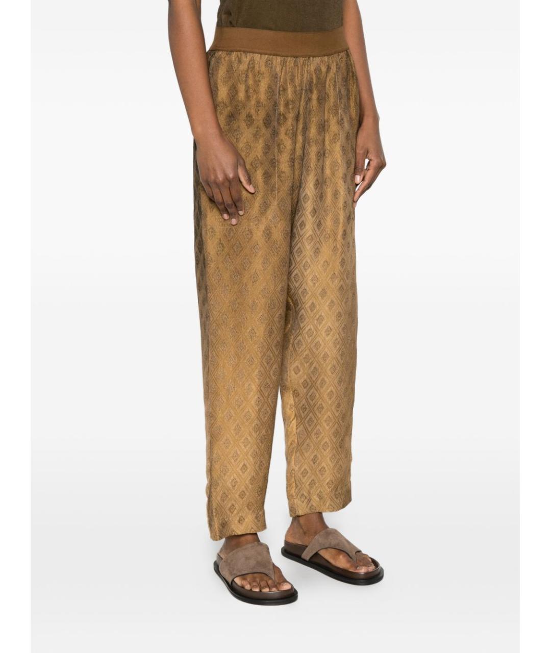 UMA WANG Бежевые прямые брюки, фото 4