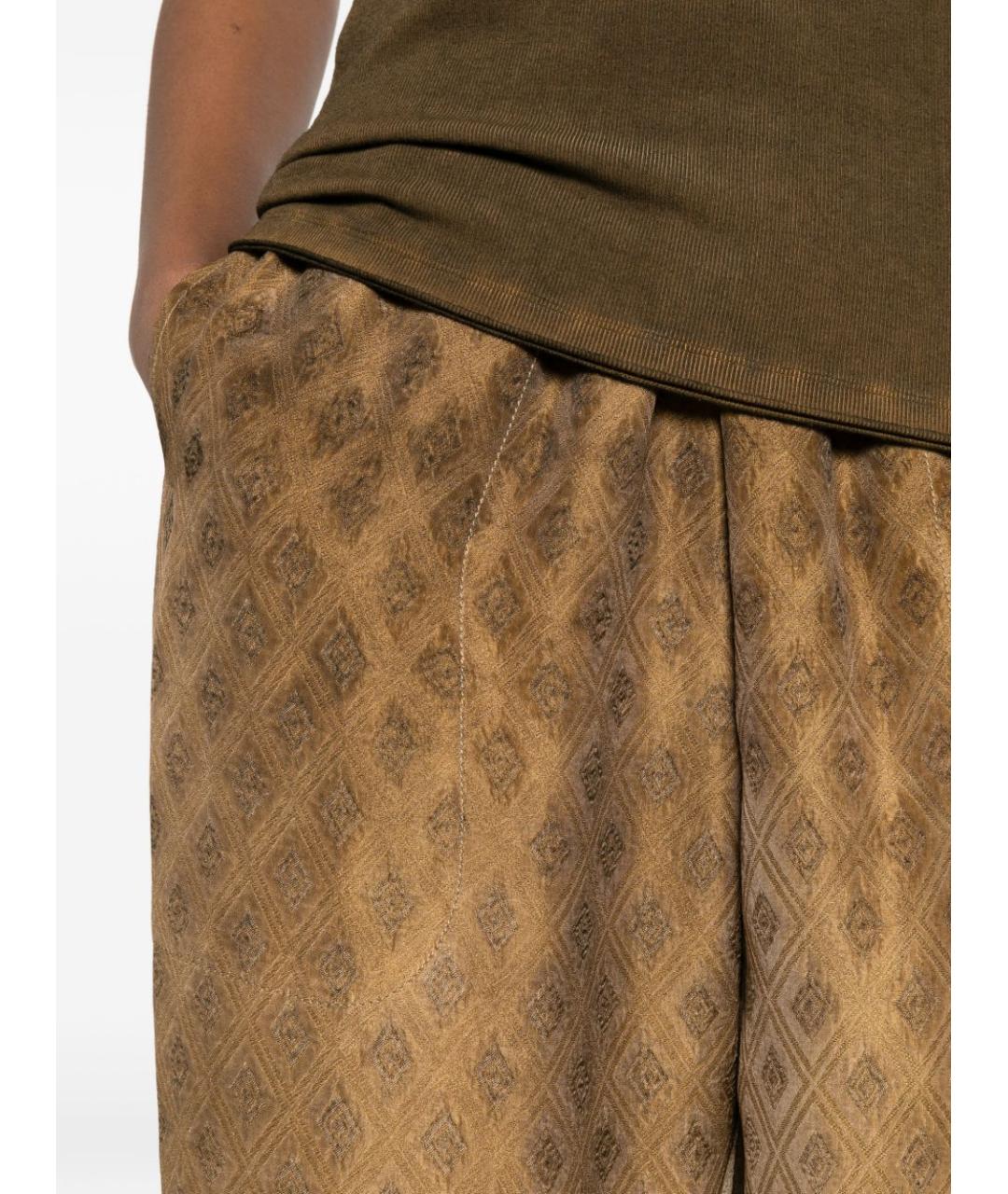 UMA WANG Бежевые прямые брюки, фото 5