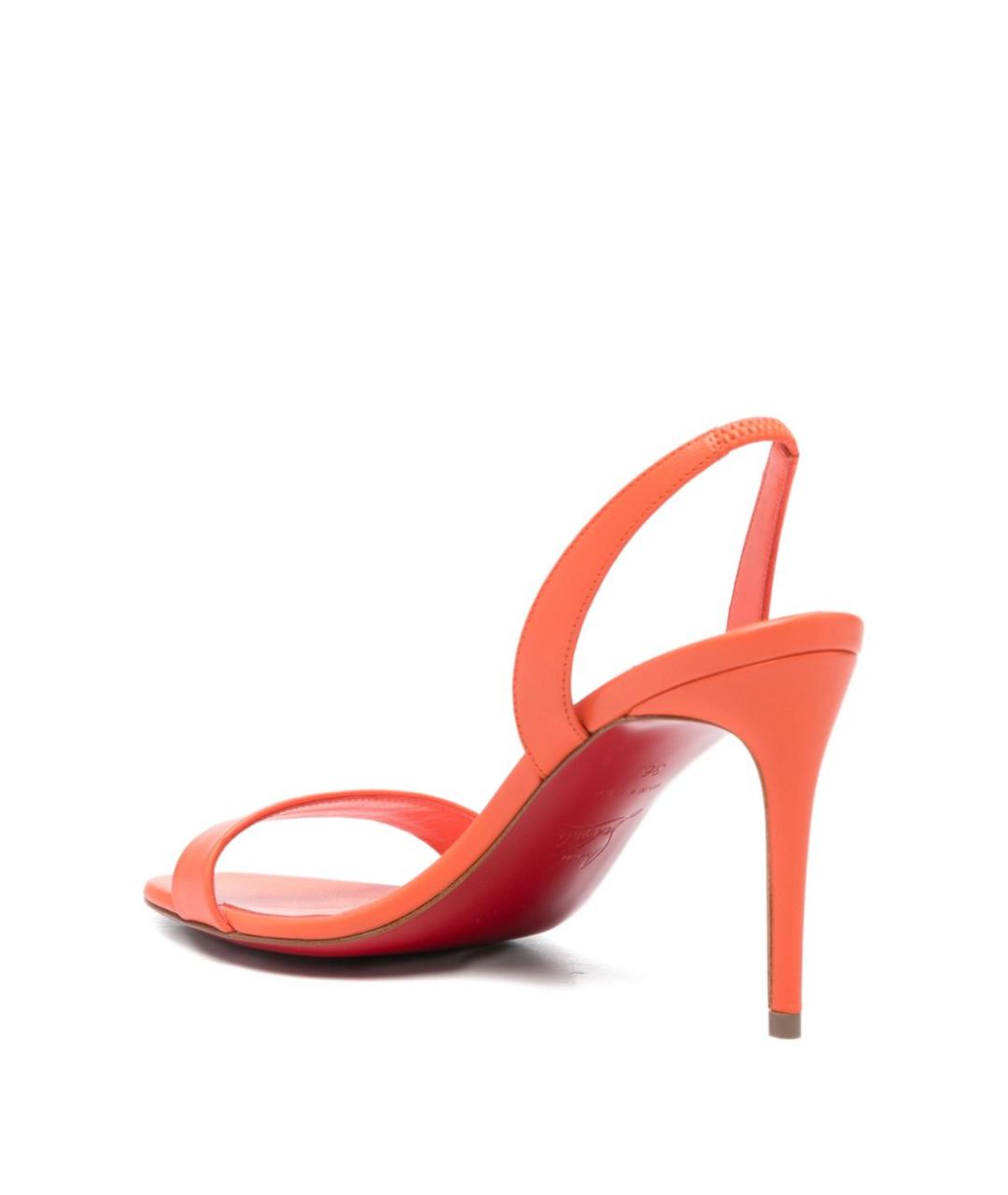CHRISTIAN LOUBOUTIN Оранжевое кожаные босоножки, фото 2