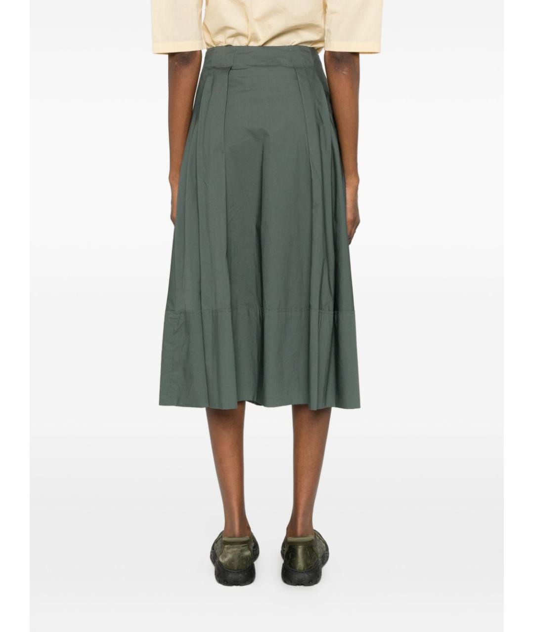 WOOLRICH Зеленая хлопковая юбка миди, фото 3