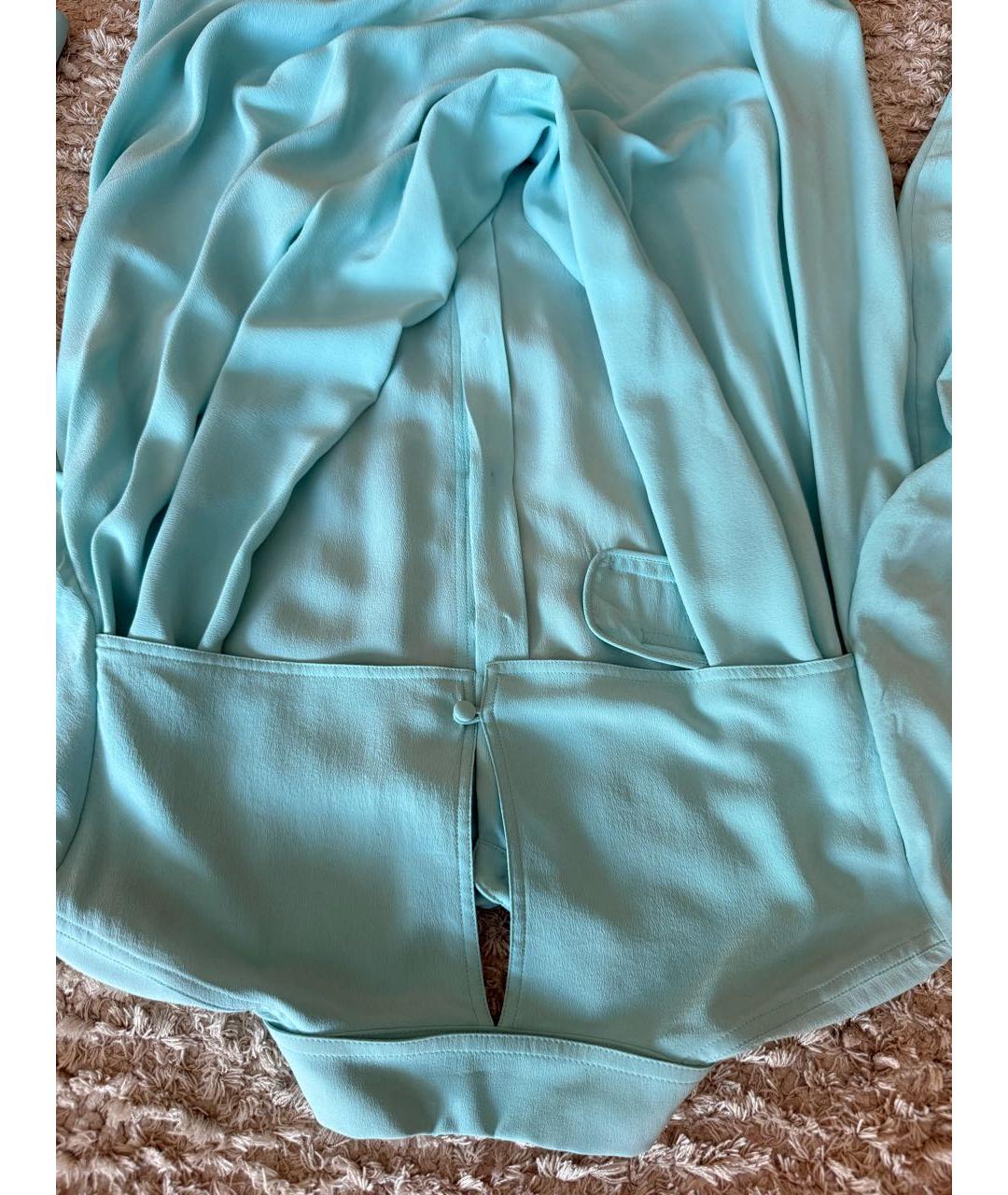 ALEXANDER WANG Бирюзовое шелковое платье, фото 4