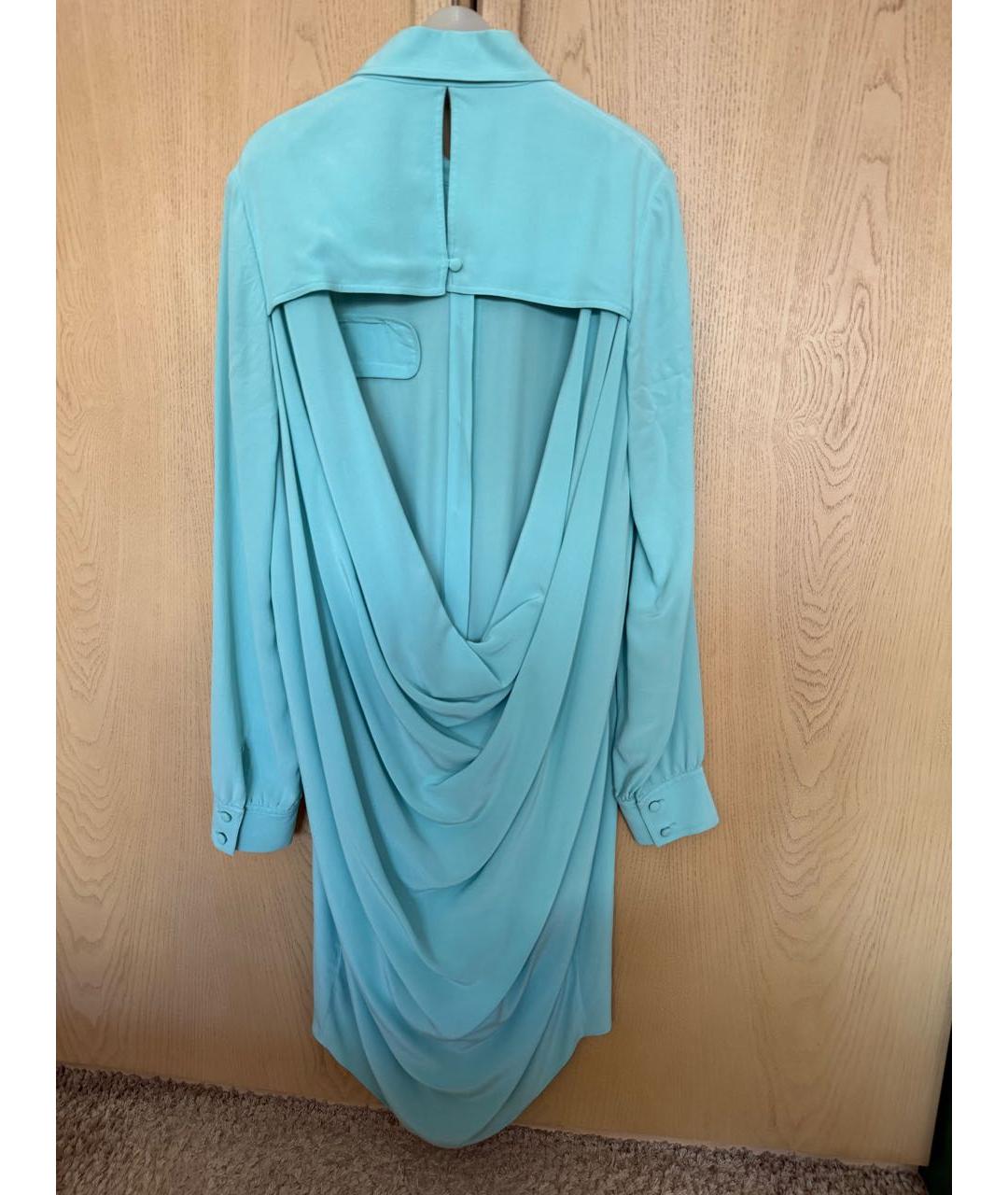 ALEXANDER WANG Бирюзовое шелковое платье, фото 2