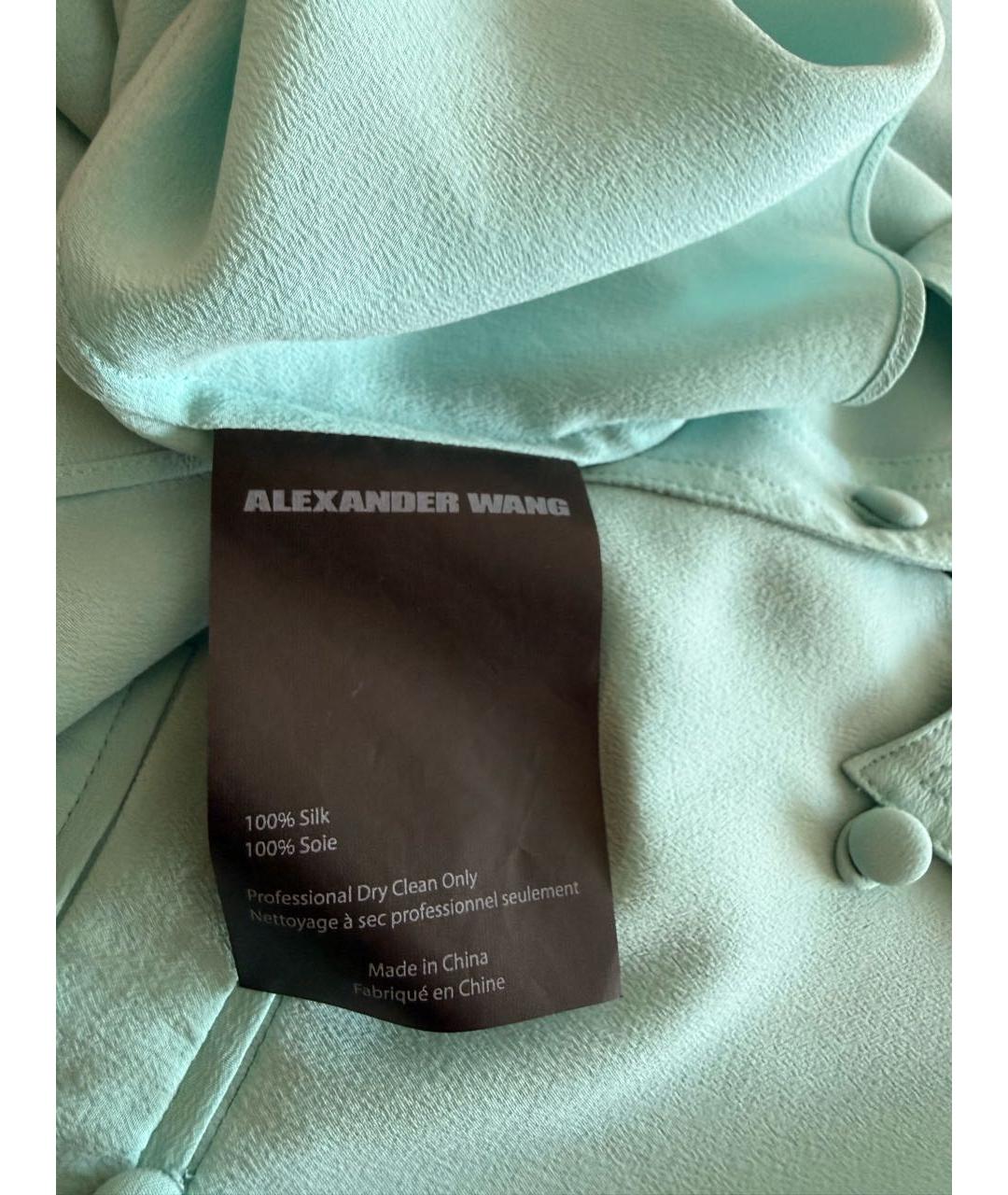 ALEXANDER WANG Бирюзовое шелковое платье, фото 5
