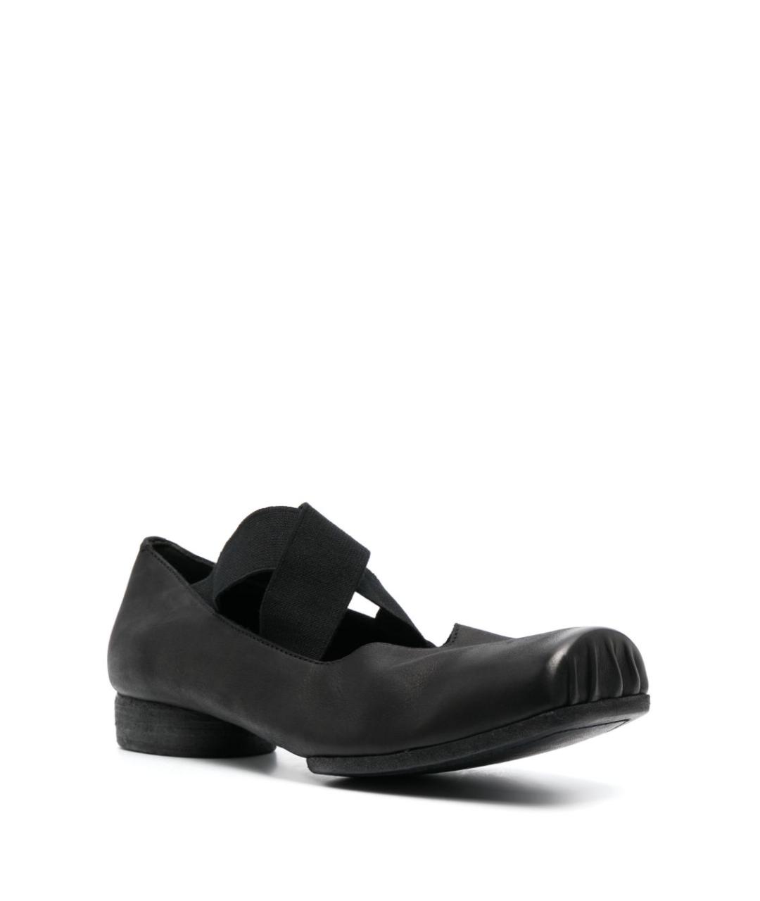 UMA WANG Черные кожаные балетки, фото 3