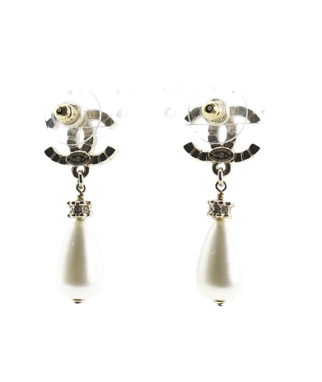 CHANEL Золотые жемчужные серьги, фото 2