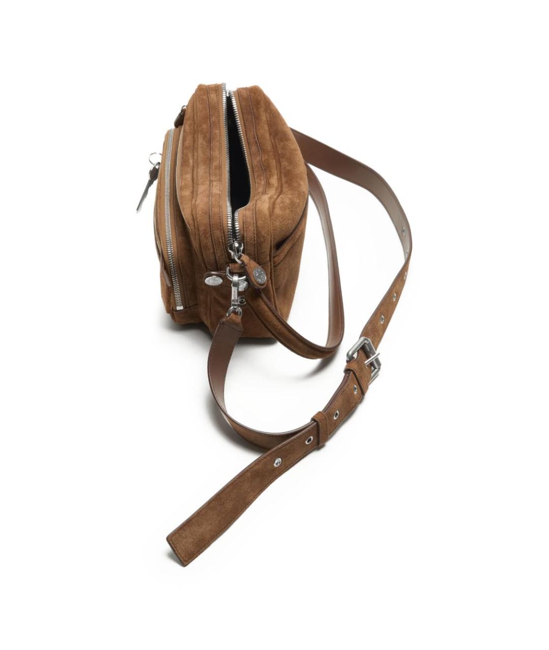 ACNE STUDIOS Коричневая замшевая сумка через плечо, фото 3