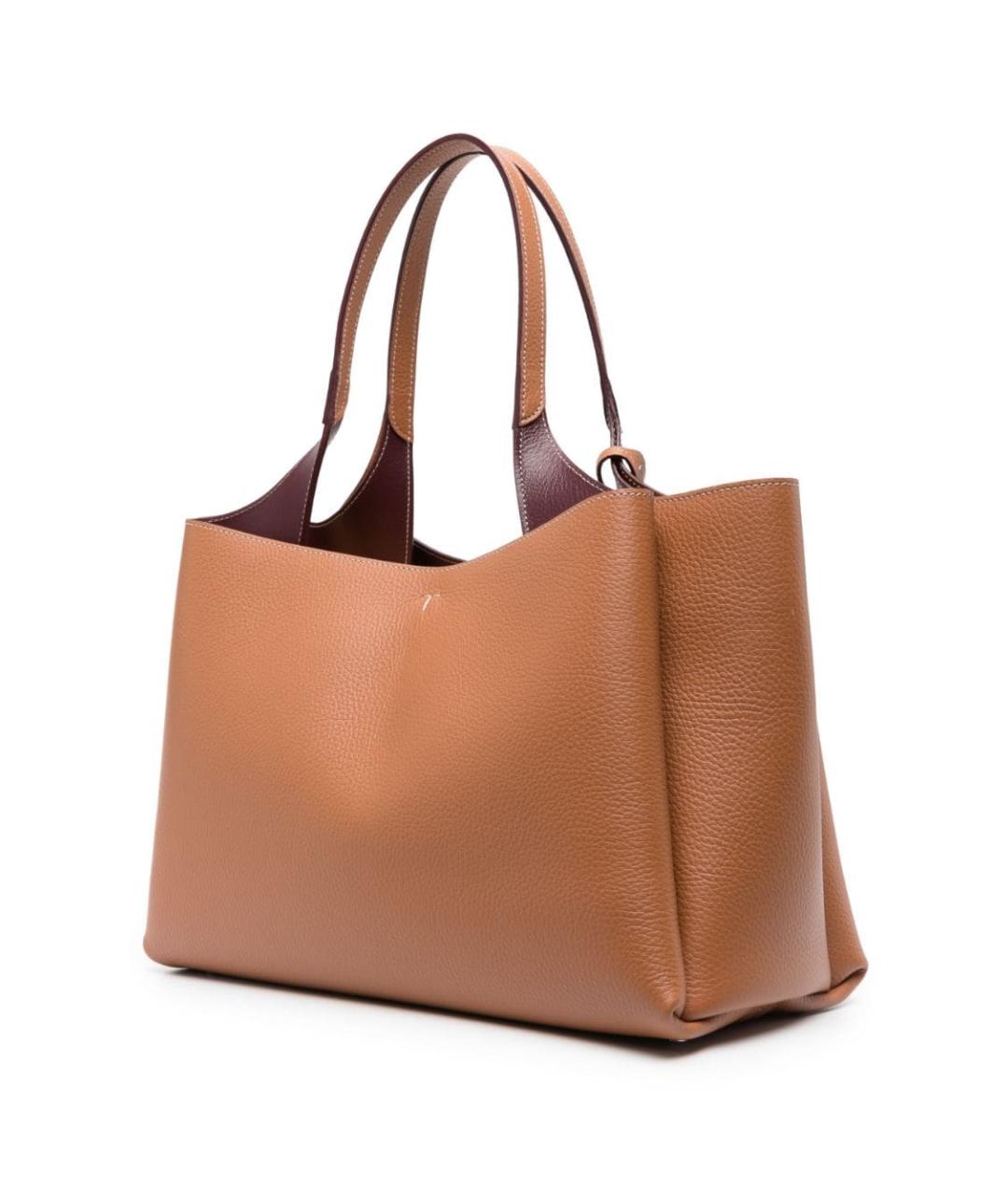 TOD'S Коричневая кожаная сумка тоут, фото 2