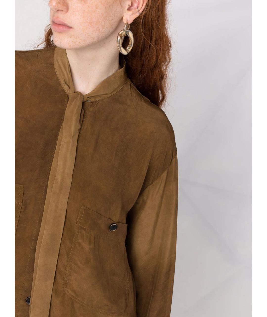 UMA WANG Коричневое вискозное повседневное платье, фото 2