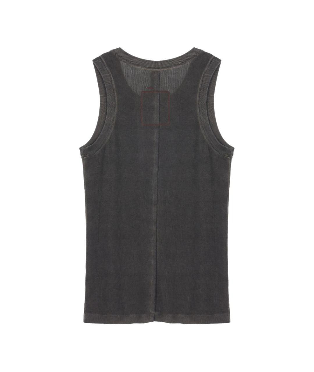 UMA WANG Серая хлопковая майка, фото 2