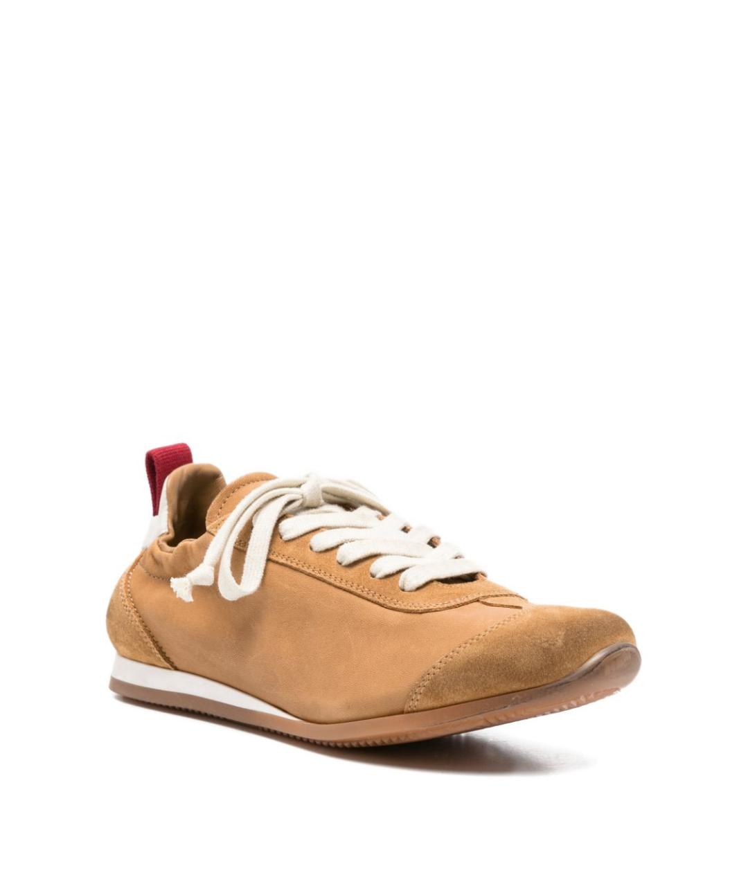 UMA WANG Бежевые замшевые кроссовки, фото 4