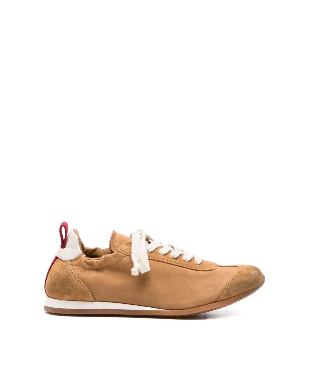 UMA WANG Бежевые замшевые кроссовки, фото 1