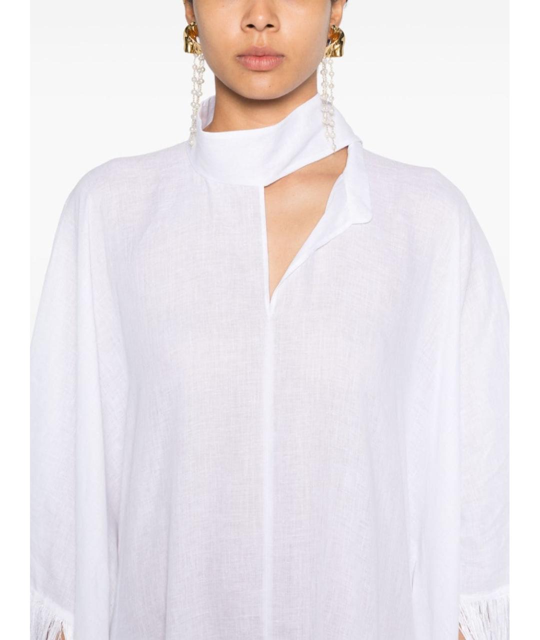 TALLER MARMO Белая льняная туника, фото 5