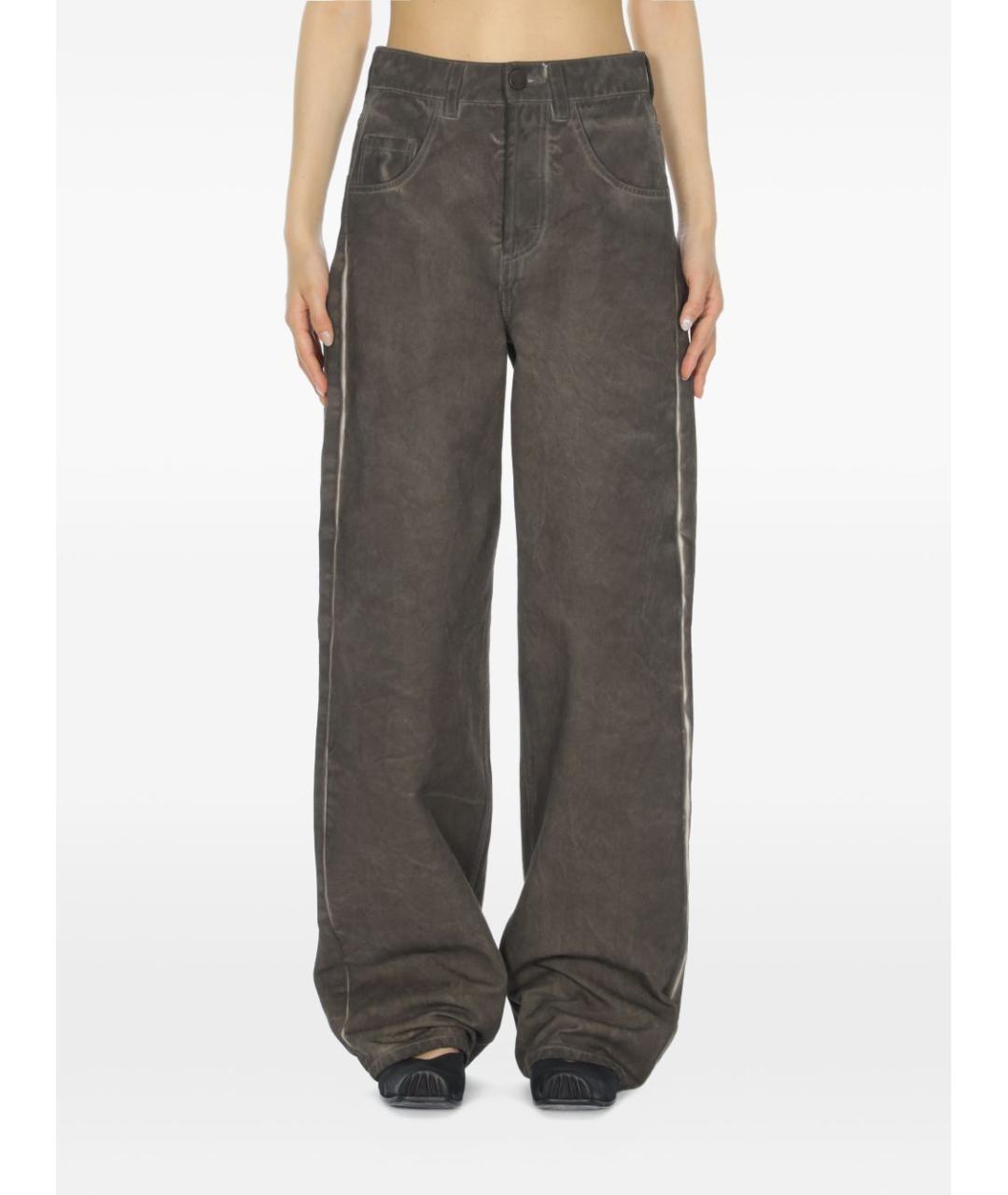 UMA WANG Серые хлопковые прямые джинсы, фото 5