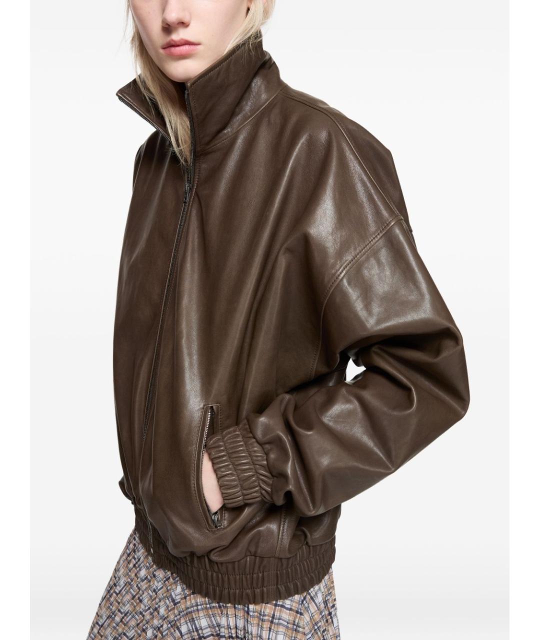 ACNE STUDIOS Коричневая кожаная куртка, фото 2