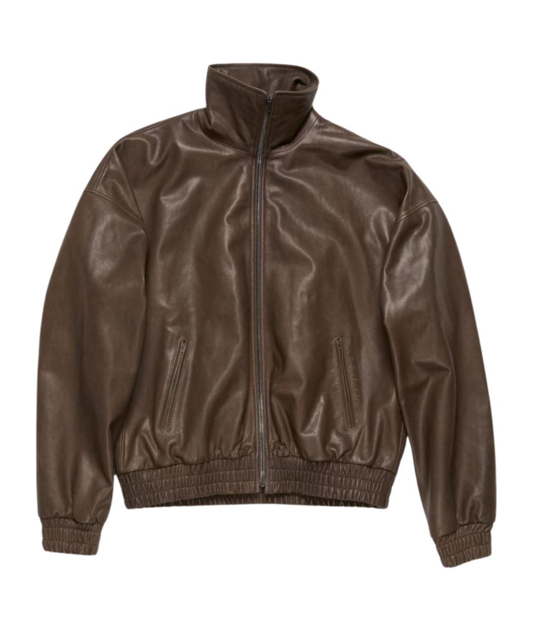 ACNE STUDIOS Коричневая кожаная куртка, фото 1