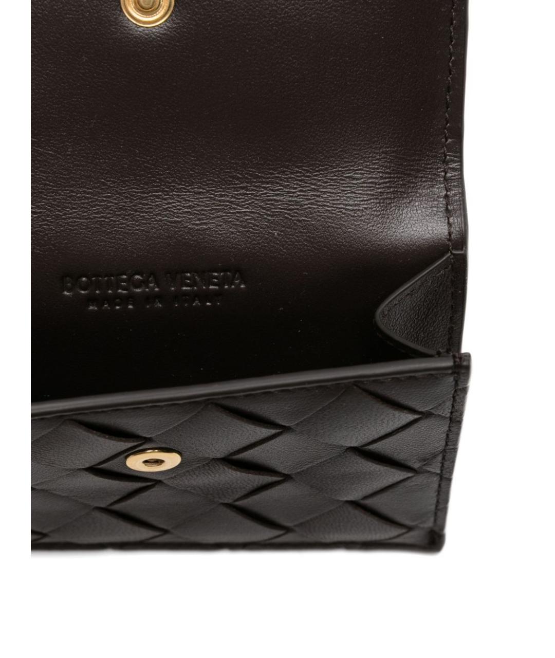 BOTTEGA VENETA Коричневый кожаный кошелек, фото 2
