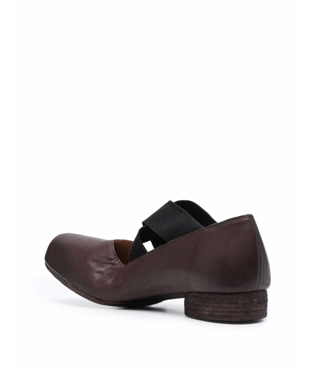 UMA WANG Коричневые кожаные балетки, фото 3