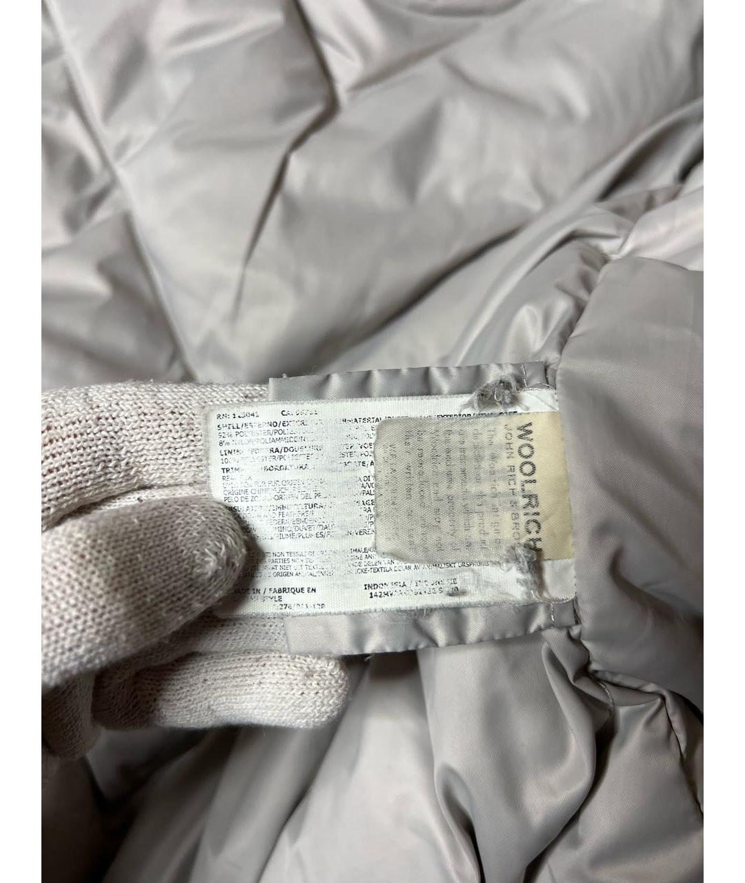 WOOLRICH Бежевый полиэстеровый пуховик, фото 8