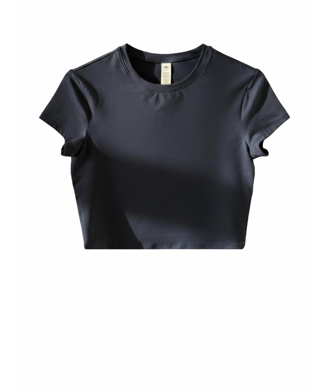 ALO YOGA Темно-синяя полиэстеровая майка, фото 1