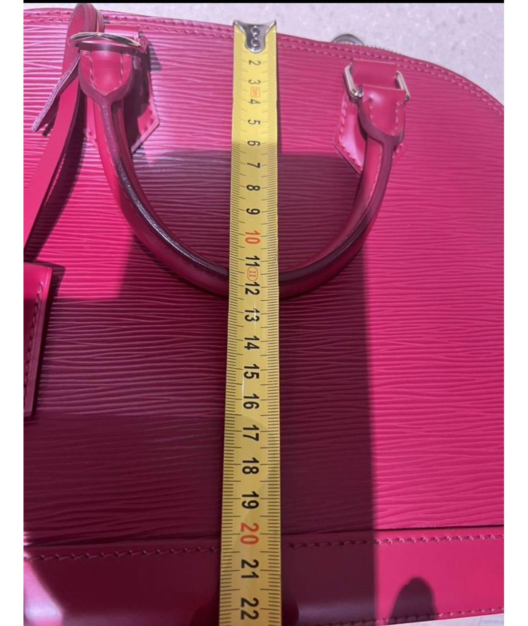 LOUIS VUITTON Бордовая кожаная сумка с короткими ручками, фото 4