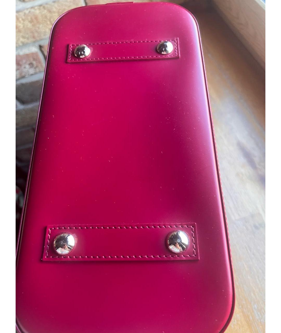 LOUIS VUITTON Бордовая кожаная сумка с короткими ручками, фото 8