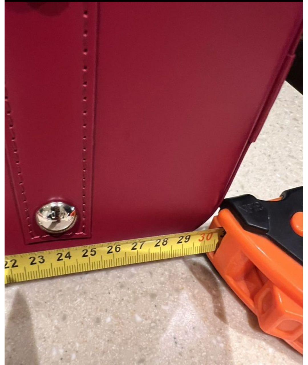 LOUIS VUITTON Бордовая кожаная сумка с короткими ручками, фото 3