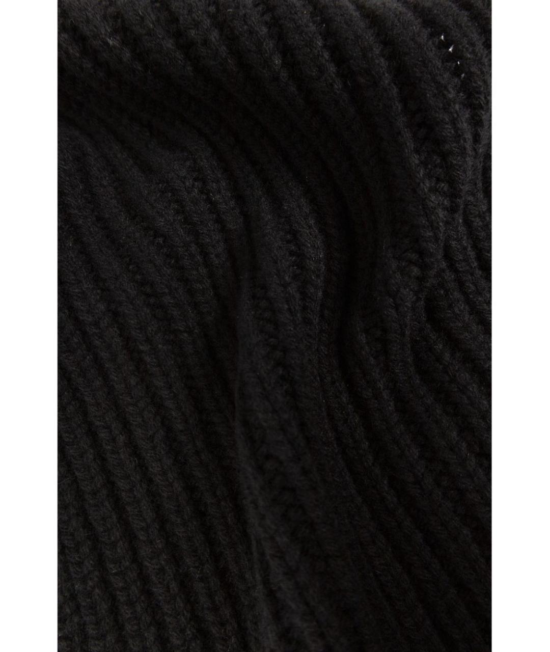 GUCCI Черный шерстяной шарф, фото 4