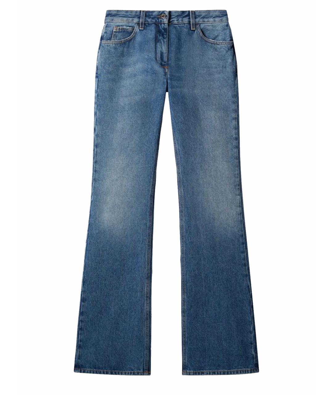 OFF-WHITE Синие хлопковые джинсы клеш, фото 1