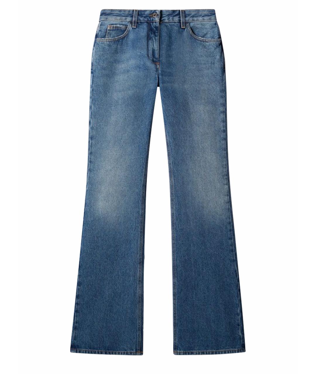 OFF-WHITE Синие хлопковые джинсы клеш, фото 6