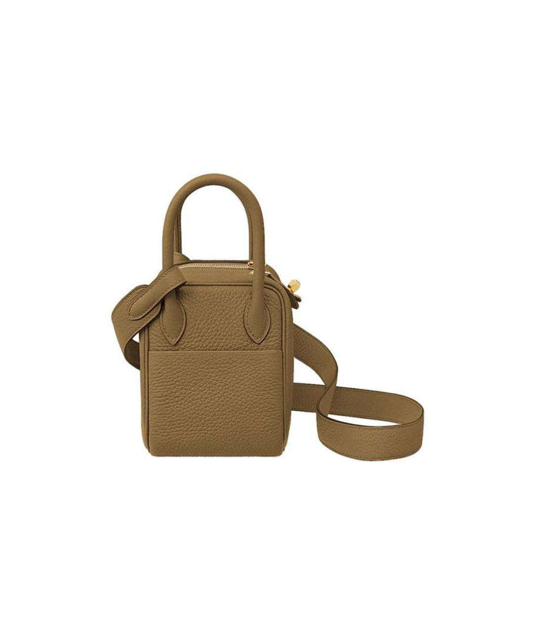 HERMES Коричневая кожаная сумка через плечо, фото 2