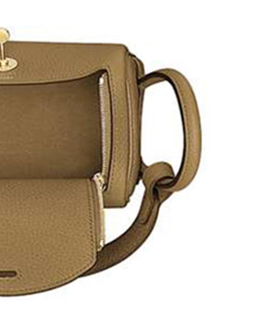 HERMES Коричневая кожаная сумка через плечо, фото 4