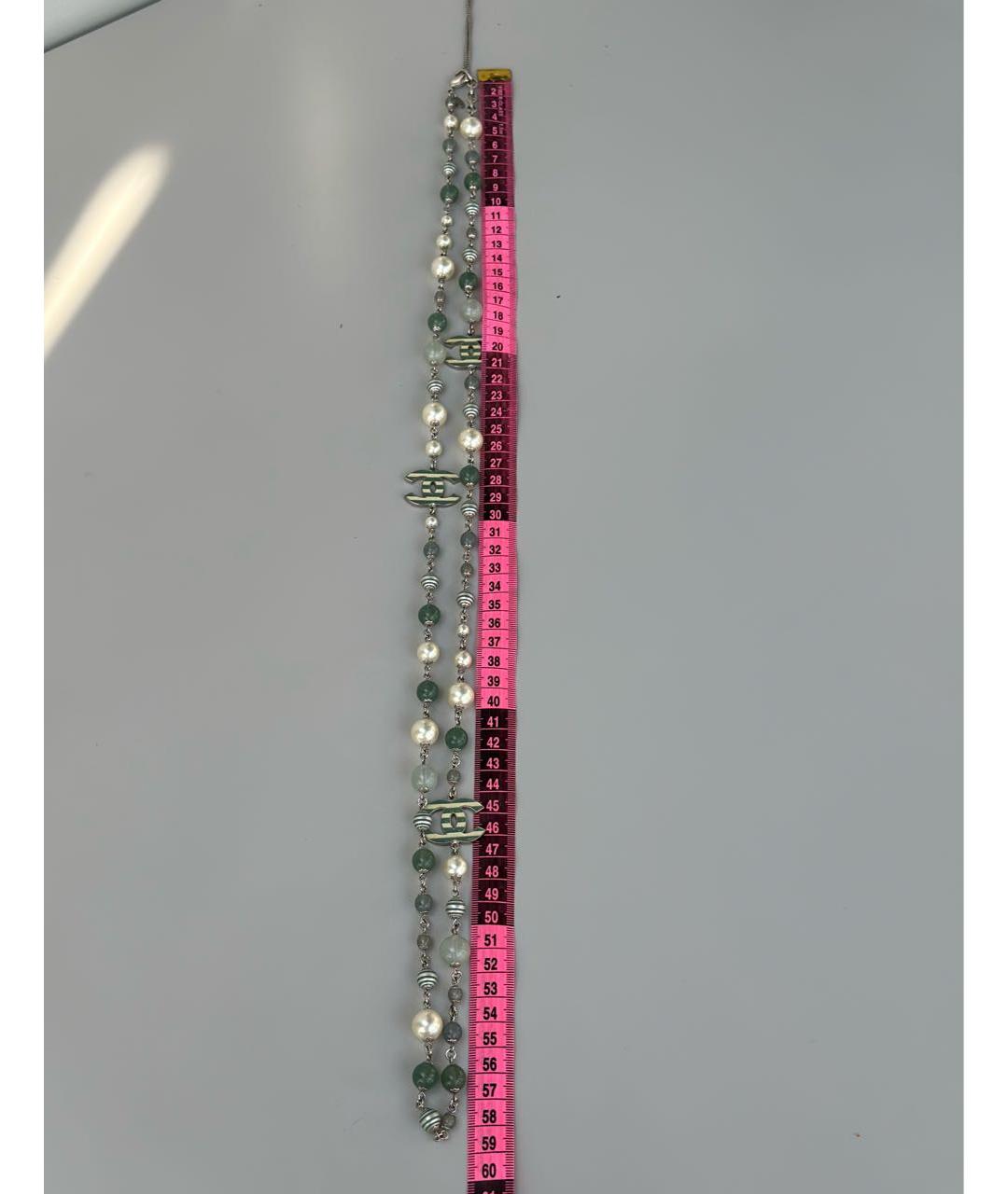 CHANEL Зеленые металлическое колье, фото 7