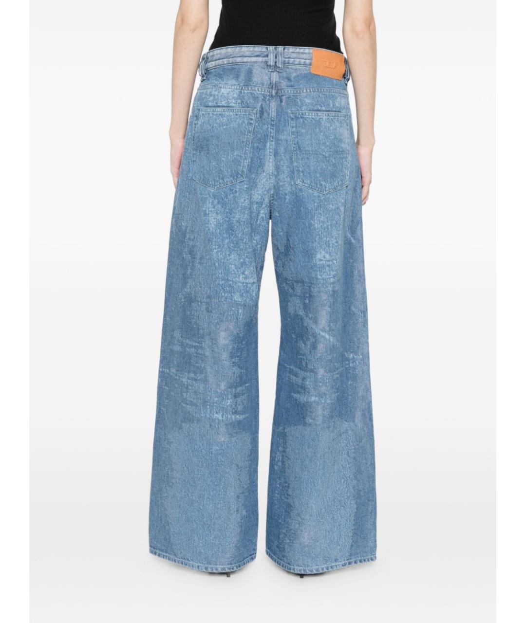 DIESEL Голубые хлопковые прямые джинсы, фото 2
