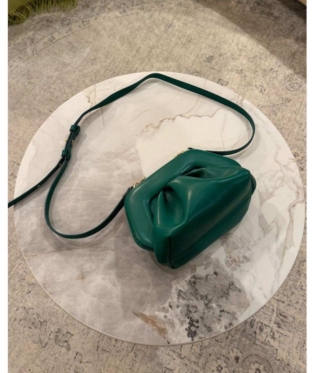 THEMOIRE Зеленая кожаная сумка через плечо, фото 2