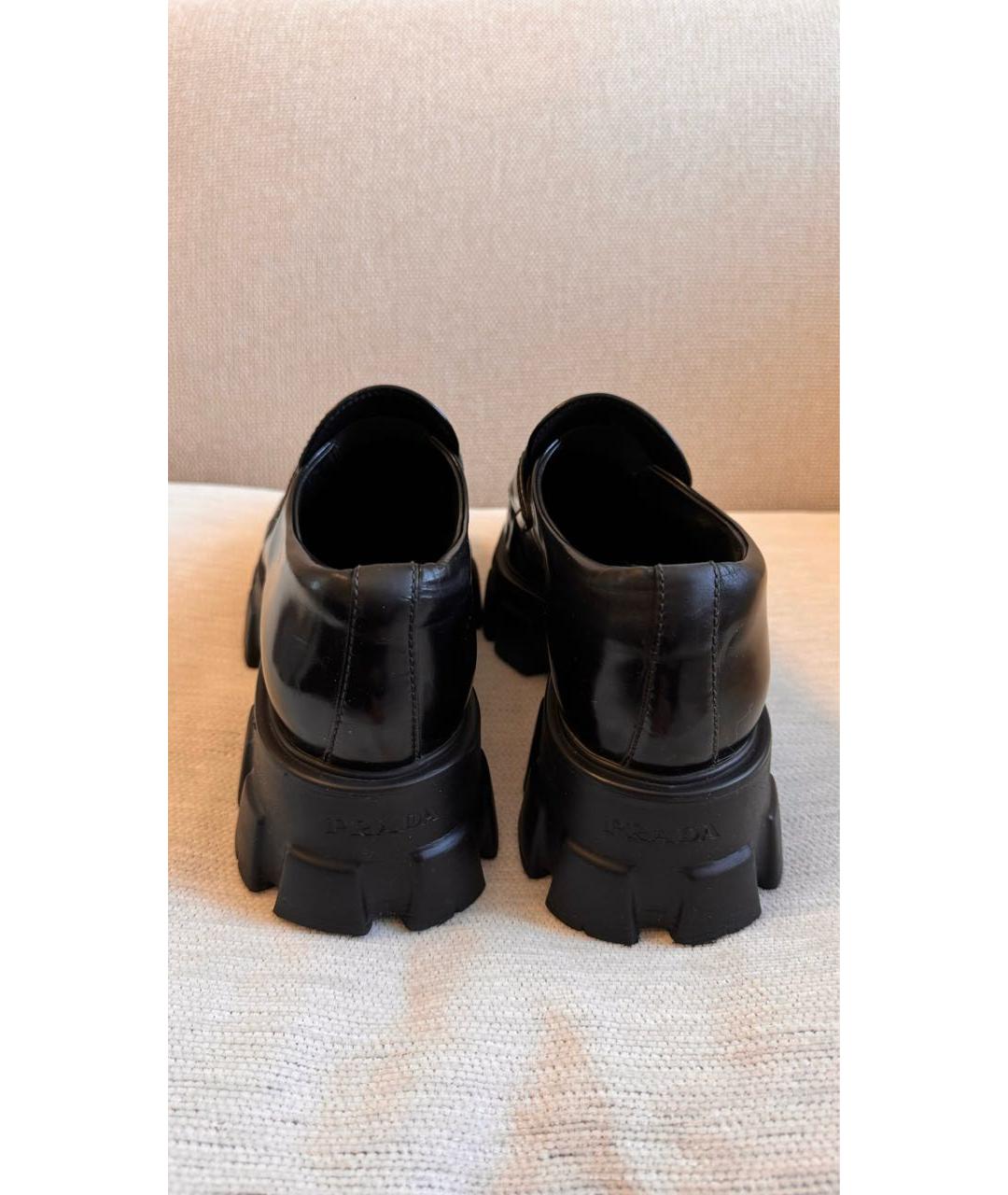 PRADA Черные кожаные лоферы, фото 4