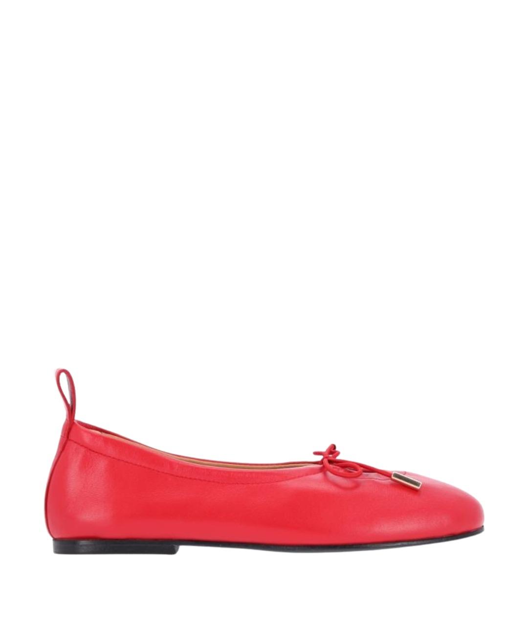 ALOHAS Красные кожаные балетки, фото 1