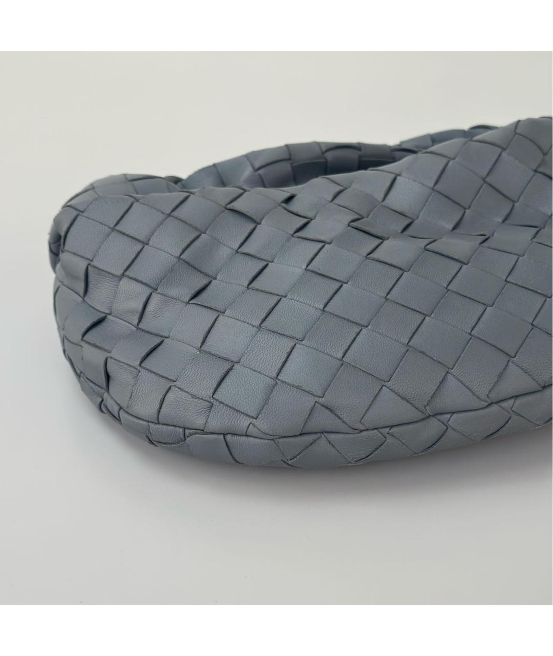 BOTTEGA VENETA Серая кожаная сумка с короткими ручками, фото 5