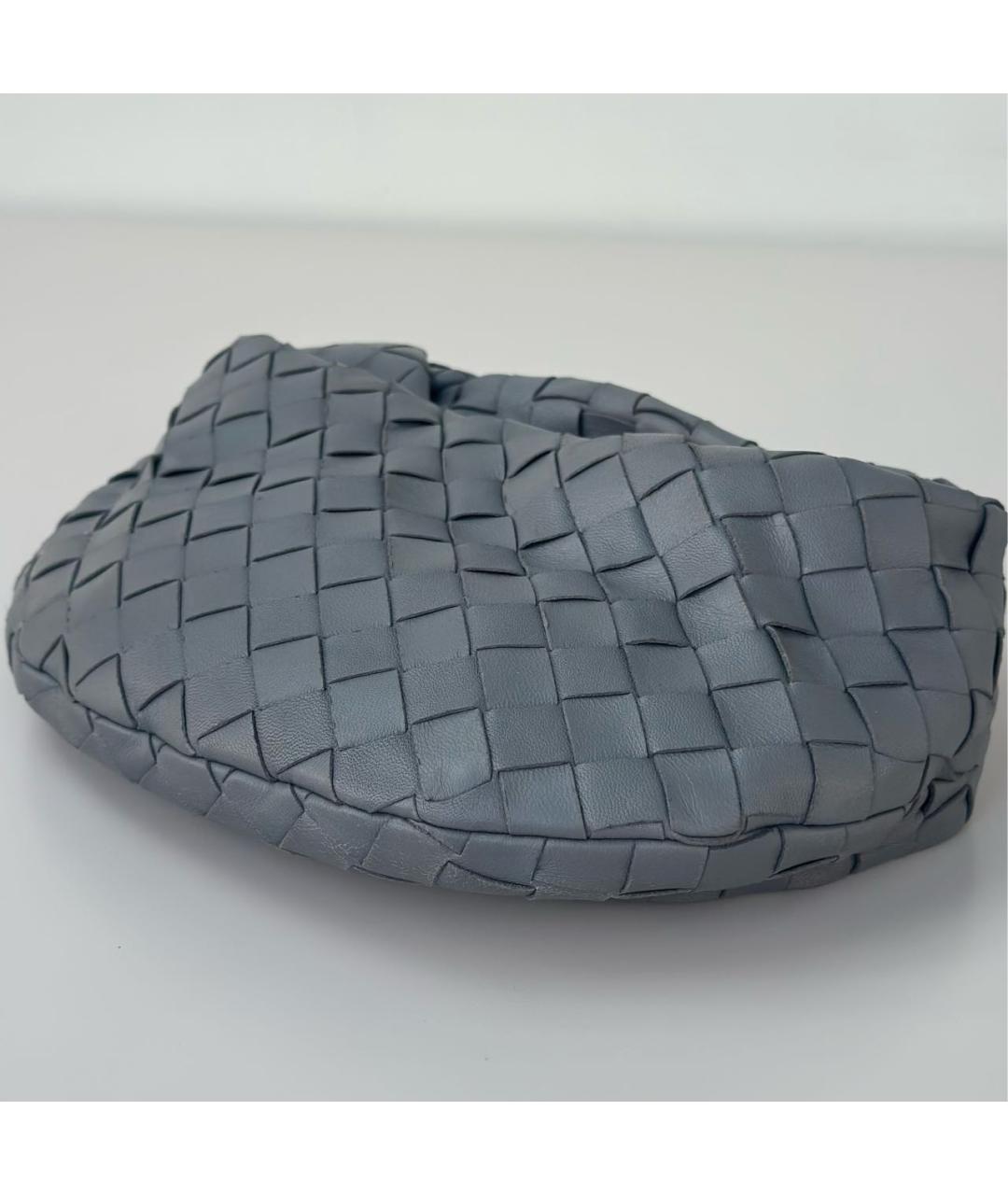 BOTTEGA VENETA Серая кожаная сумка с короткими ручками, фото 6