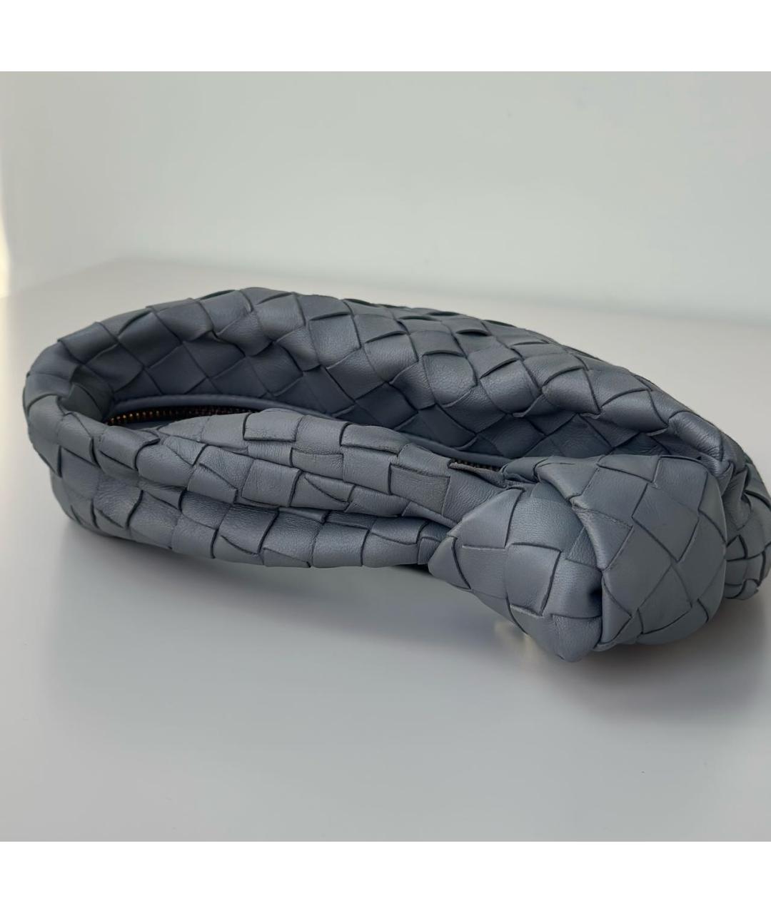 BOTTEGA VENETA Серая кожаная сумка с короткими ручками, фото 8