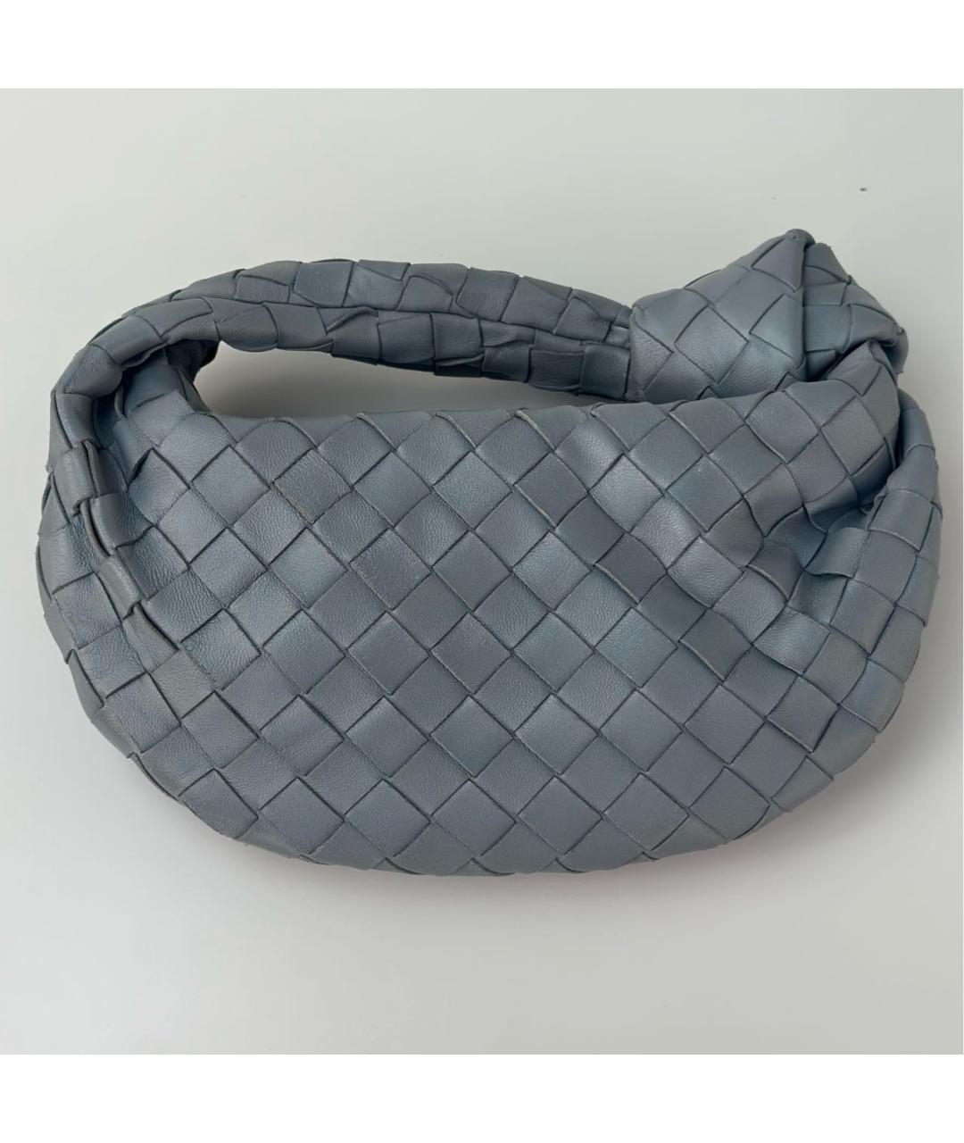 BOTTEGA VENETA Серая кожаная сумка с короткими ручками, фото 3