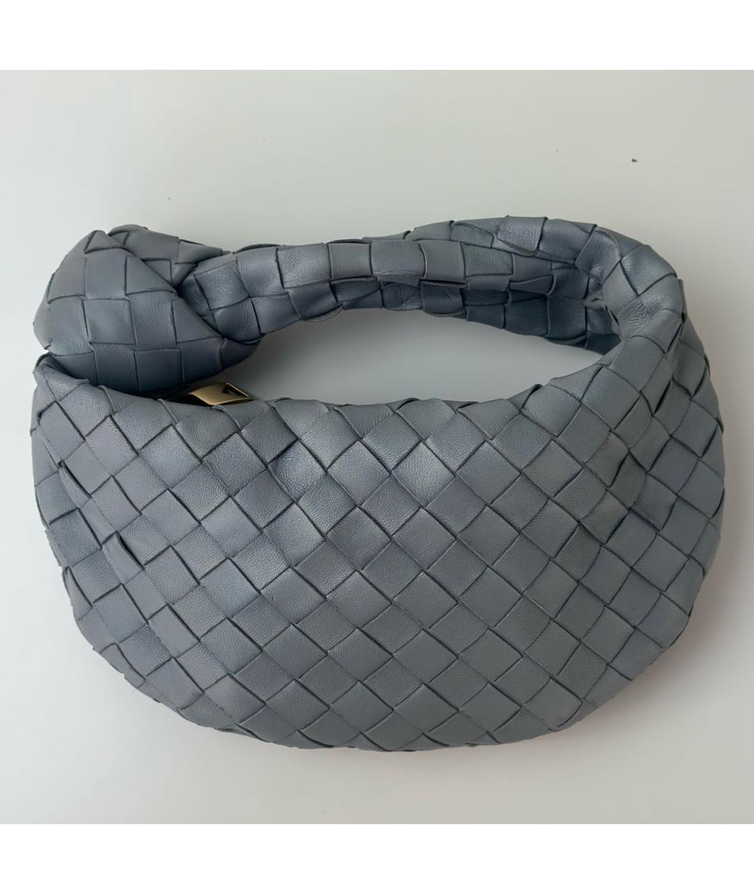 BOTTEGA VENETA Серая кожаная сумка с короткими ручками, фото 2