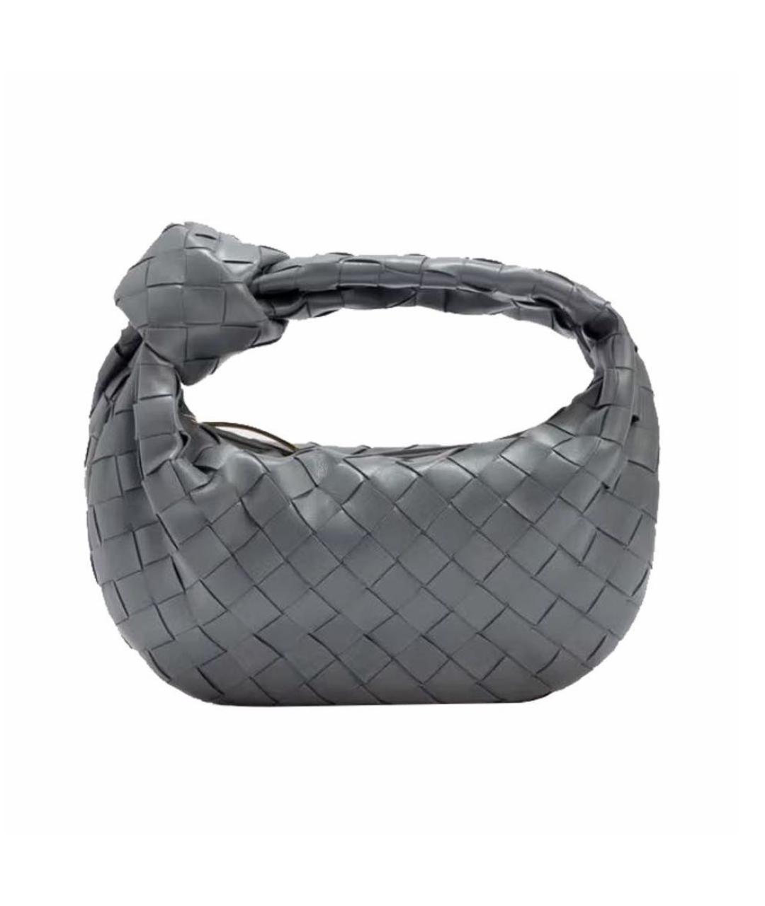 BOTTEGA VENETA Серая кожаная сумка с короткими ручками, фото 9